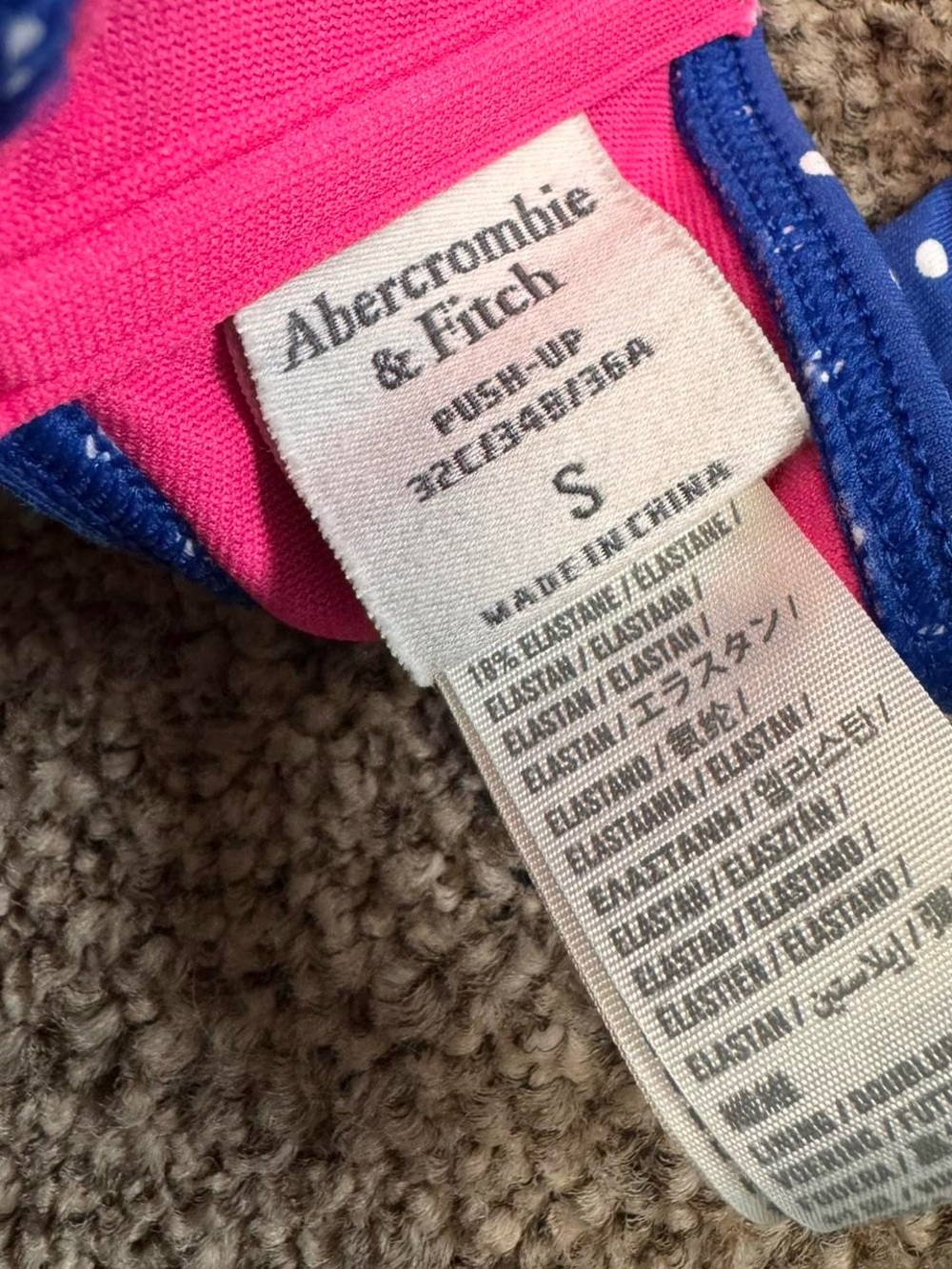 Abercrombie & Fitch blue polka dot one piece swimsuit - Picture 6 of 8